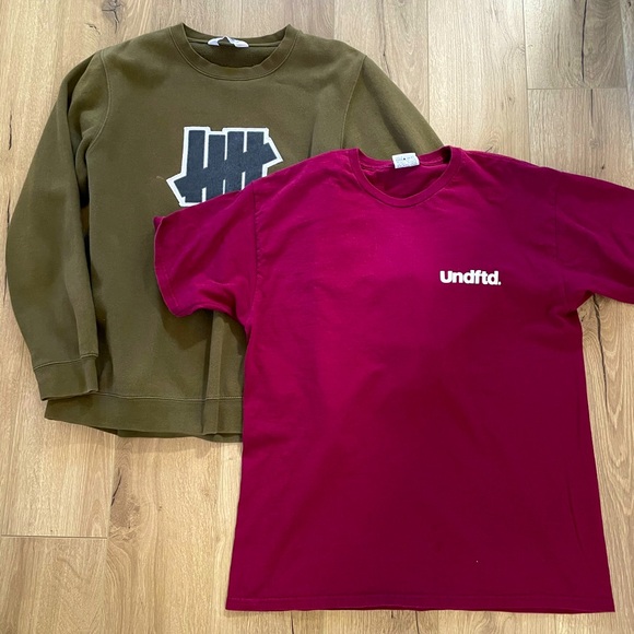Undefeated Other - Bundle lot pair undefeated streetwear skateboards crewneck sweatshirt slim L